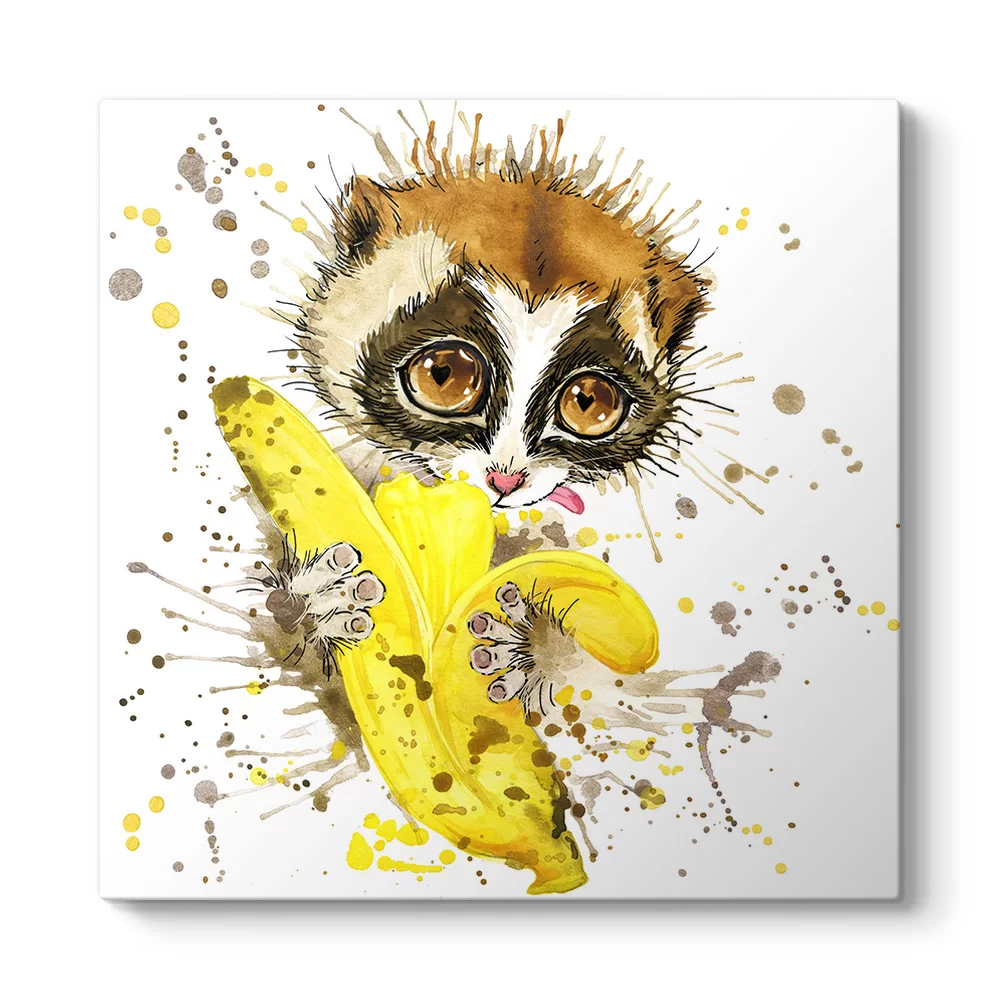 Sevimli Lemur Tablosu - Model 3